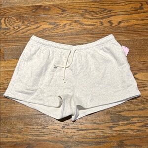 Light Heather Gray Lounge Shorts with pockets